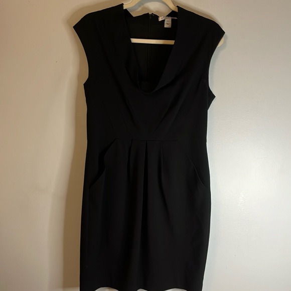 Women's Vintage Kenneth Cole New York Midi Shift Dress Black